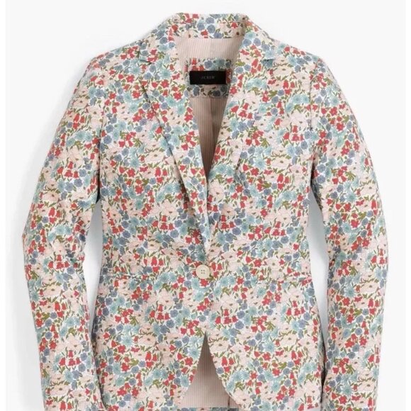 NWT J. Crew Liberty Campbell blazer floral cotton size 4 - Picture 6 of 6